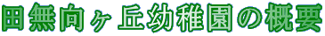 田無向ヶ丘幼稚園の概要 
